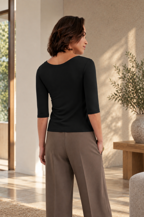 Minimalist Taupe Trousers Interior Portrait.png